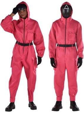 BRAND NEW men women adult netflix squid game halloween costume size L/XL